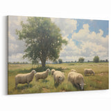 Vintage Animal Art - Timeless Sheep in Pastoral Landscape