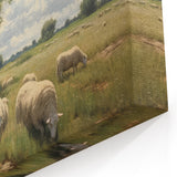 Vintage Animal Art - Timeless Sheep in Pastoral Landscape