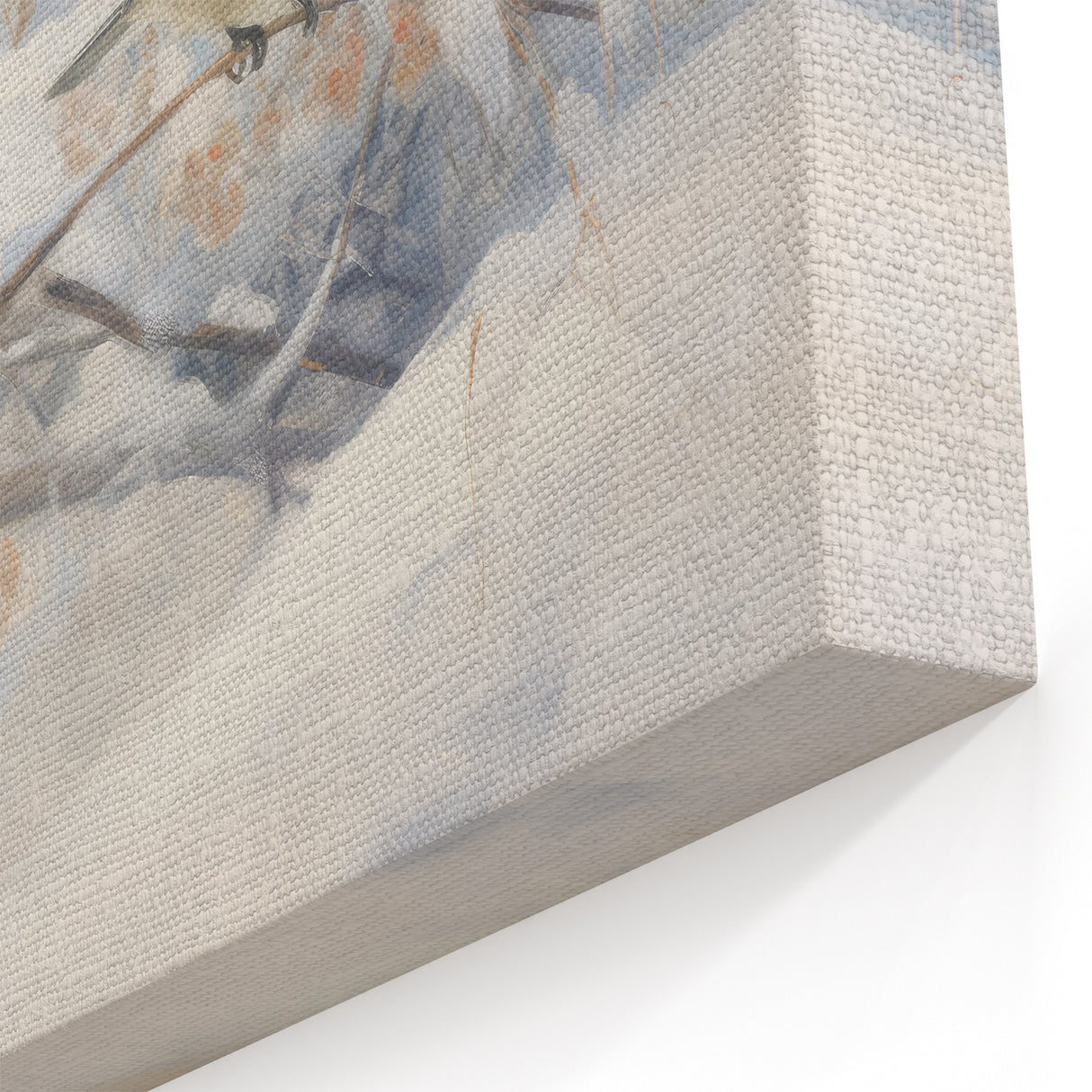 Vintage Animal Art - Winter Birds on Snowy Branches