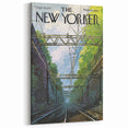 Vintage New Yorker Poster - Railroad Tunnel Scene Wall Art Print