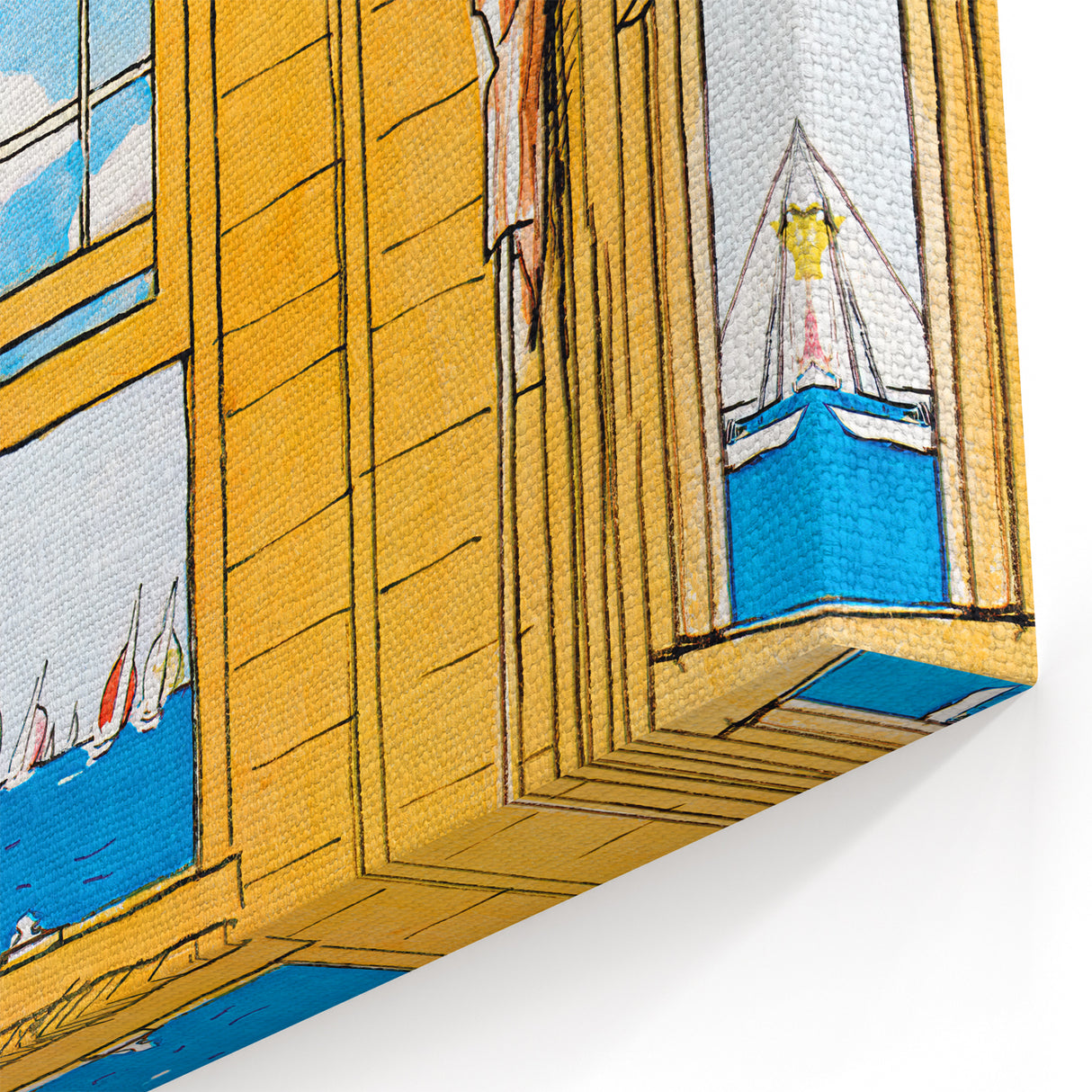 Vintage New Yorker Poster - Sailing Views from the Window Wall Art Print