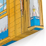 Vintage New Yorker Poster - Sailing Views from the Window Wall Art Print