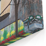 Vintage New Yorker Poster - Museum with Garden View Wall Art Print
