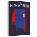 Vintage New Yorker Poster - Moonlit Night by the Window Wall Art Print