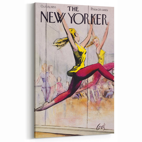 Vintage New Yorker Poster - Ballet Dancer in Motion Wall Art Print