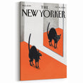 Vintage New Yorker Poster - Black Cat in Mirror Wall Art