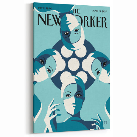 New Yorker Magazine April 3, 2017 – Modern Art Face Mask Design Poster