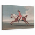 Vintage Animal Art: Rider on Horse – Retro Wildlife Illustration