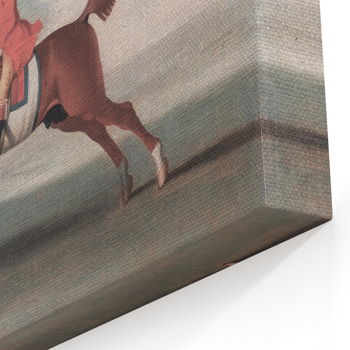 Vintage Animal Art: Rider on Horse – Retro Wildlife Illustration
