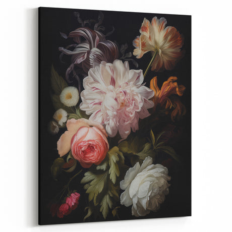 Vintage Botanical Art Print: Elegant Floral Bouquet Wall Decor