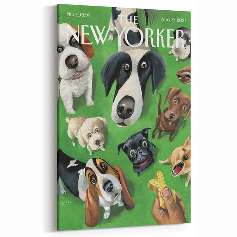 New Yorker Magazine Cover Art - Dogs on the Green Vintage Poster