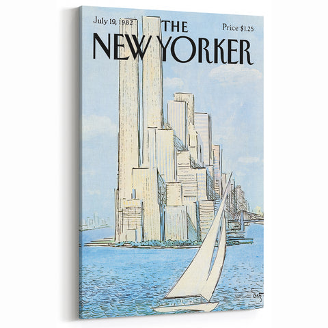New Yorker Magazine Cover Art - Twin Towers Vintage Poster