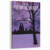 New Yorker Magazine Cover Art - Winter Cityscape Vintage Poster