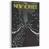New Yorker Magazine Cover Art - Night Cityscape Vintage Poster