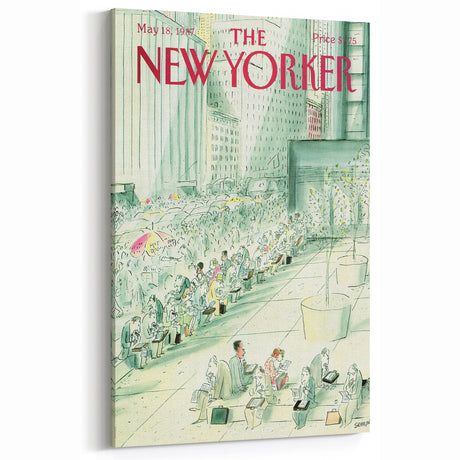 New Yorker Magazine Cover Art - City Life Waiting Vintage Poster