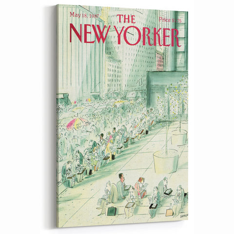 New Yorker Magazine Cover Art - City Life Waiting Vintage Poster