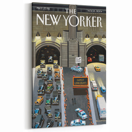 New Yorker Magazine Cover Art - Tunnel Traffic Delays Vintage Poster
