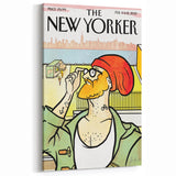 Vintage New Yorker Poster: Hipster Beanie Cover Art