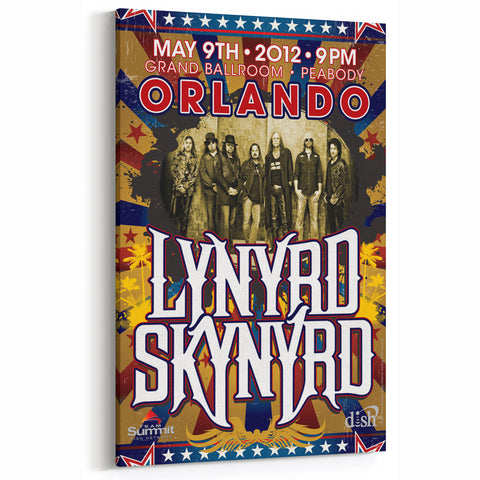 Lynyrd Skynyrd 2012 Concert Poster - Retro Rock Wall Art