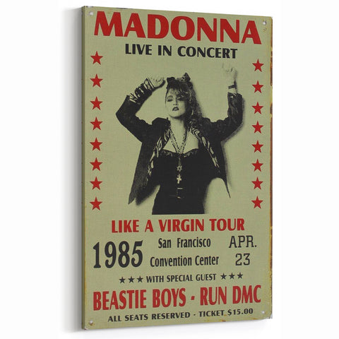 Madonna 1985 Like a Virgin Tour Poster - Retro Pop Wall Art