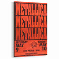 Metallica 1980s Concert Poster - Cow Palace Shows