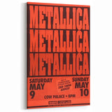 Metallica 1980s Concert Poster - Cow Palace Shows