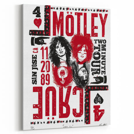 Mötley Crüe Two Minute Tour Poster – Vintage 1989 Concert Art
