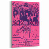New York Dolls & KISS Concert Poster – Vintage 1970s Rock Art