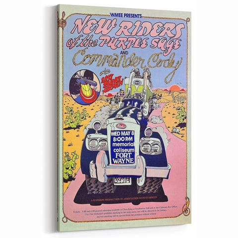 New Riders of the Purple Sage Concert Poster – Vintage 1970s Art