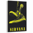 Nirvana Shoes & Microphone Poster - Retro Punk Art - Vintage Rock Print