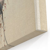 Vintage Animal Art - Birds Perched on Blossom Branch - Retro Animal Prints
