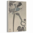 Vintage Animal Art - Perched Bird on Branch - Retro Animal Prints