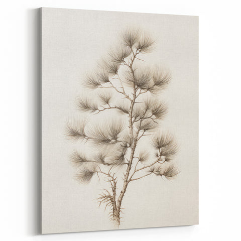 Vintage Botanical Art Prints – Pine Tree Illustration – Elegant Wall Art