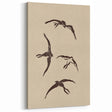 Vintage Animal Art - Birds in Flight Silhouettes - Retro Animal Prints