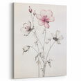 Vintage Botanical Art Print: Elegant Floral Sketch with Soft Details