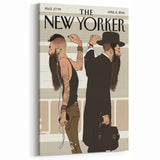 Vintage New Yorker Poster – Contrasting Subway Style Art Print