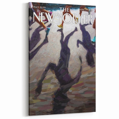 Vintage New Yorker Poster – Abstract Runner's Shadow Art Print