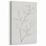 Vintage Botanical Art Print: Elegant Floral Sketch in Neutral Tones