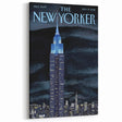 Vintage New Yorker Poster – Empire State Building Night Skyline
