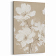 Vintage Botanical Art Print: Soft White Floral Illustration