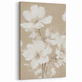 Vintage Botanical Art Print: Soft White Floral Illustration