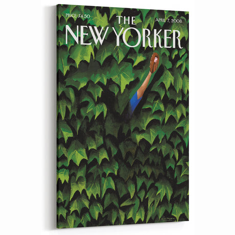 Vintage New Yorker Poster – Hidden Hand in Ivy Art Print
