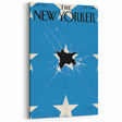Vintage New Yorker Poster – Broken Star and Blue Background Art Print