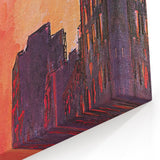 Vintage New Yorker Poster – Sunset Over New York City Art Print