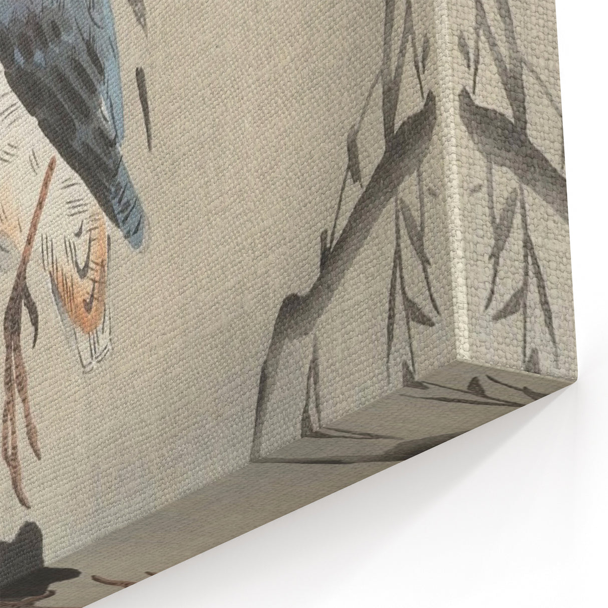 Vintage Animal Art - Perched Bird on Branch - Retro Animal Prints