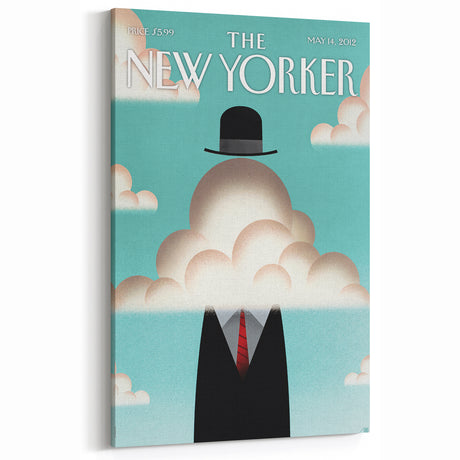 Vintage New Yorker Poster – Surreal Man in the Clouds Art Print