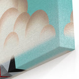 Vintage New Yorker Poster – Surreal Man in the Clouds Art Print
