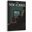 Vintage New Yorker Poster – Bert and Ernie Watching TV Art Print