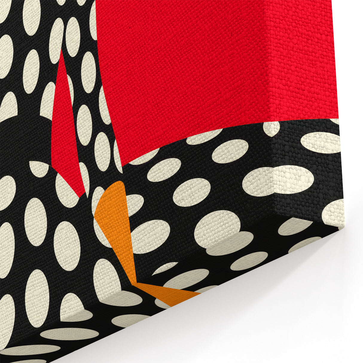 Vintage New Yorker Poster – Polka Dot Dress & Bold Red Background