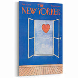 Vintage New Yorker Poster – Heart in the Window Art Print
